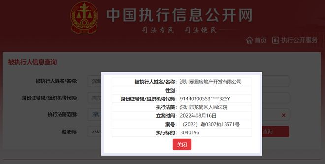 頤安集團旗下麓園地產(chǎn)被列為被執(zhí)行人，執(zhí)行標的304萬元，涉及投資興辦實業(yè)